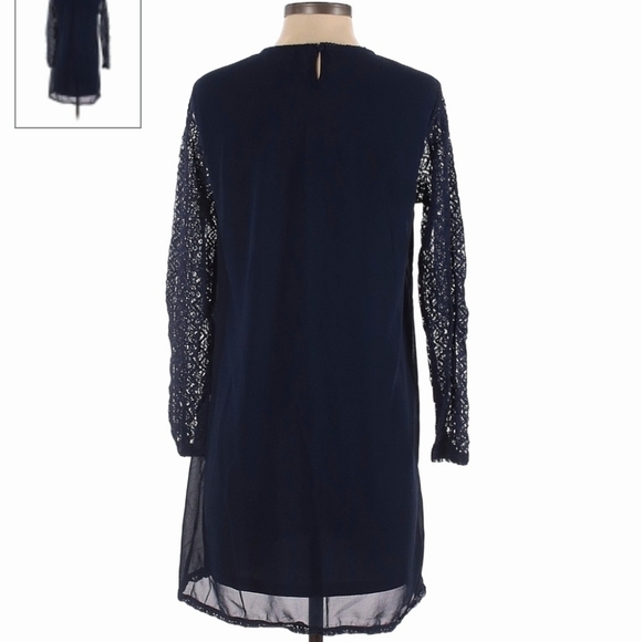 OneTheLand Black Lace Sleeves Dress Women's Small S Goth Gothic Bohemian Boho - Picture 2 of 9